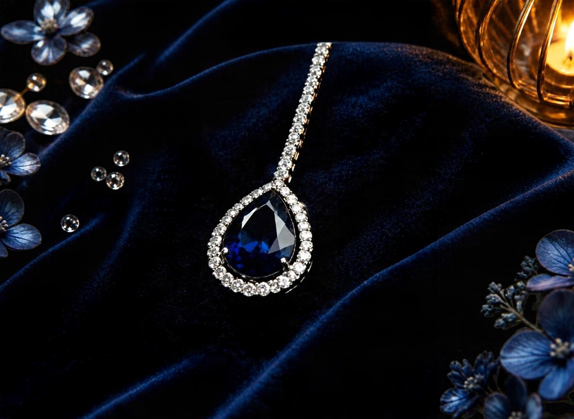 Navy Blue Necklace Set