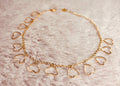 Gold Open Heart Charm Anklet
